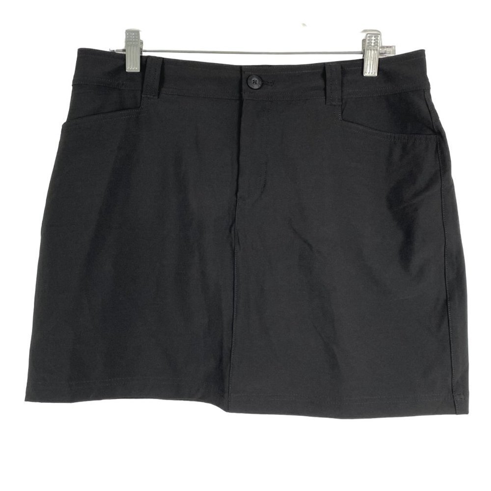 Eddie Bauer Skort Skirt Black Outdoor Hiking Polyester‎ Spandex Women's Size 10